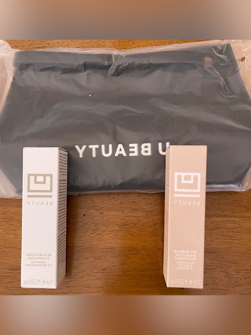 U Beauty 3-Piece Travel Kit: Resurfacing Compound, Barrier Treatment & Bag